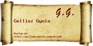 Gellisz Gyula névjegykártya